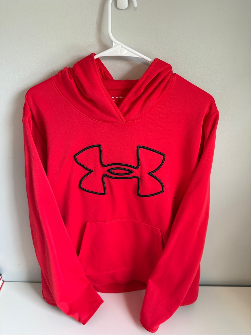 Under Armour Red Hoodie with Black Logo